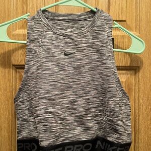 Nike Women's Black and White Tank Top